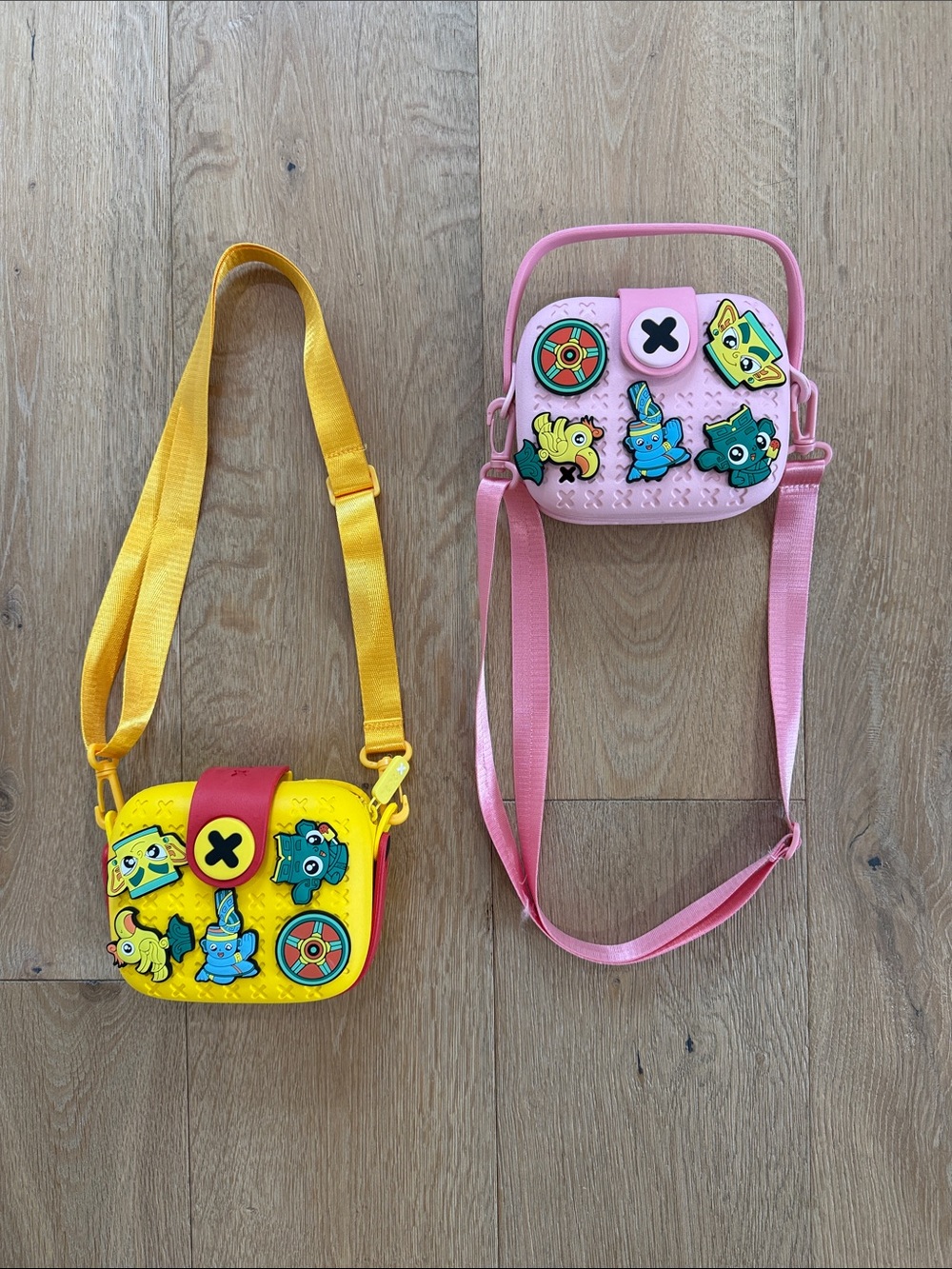 Kids Cute Character Crossbody Bag - Yellow and Pink